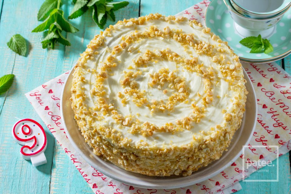 Лимонный торт с ореховым грильяжем - Шаг 19