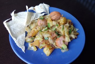 Летнее рагу с капустой и картофелем