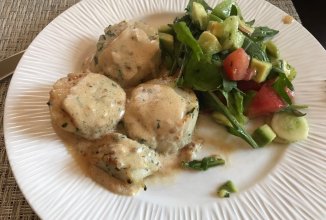 Гребешки с соусом бешамель