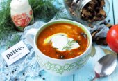Постная грибная солянка с капустой в мультиварке