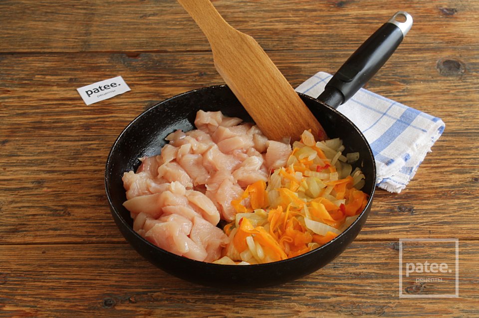 Курица с рисовой лапшой - Шаг 8