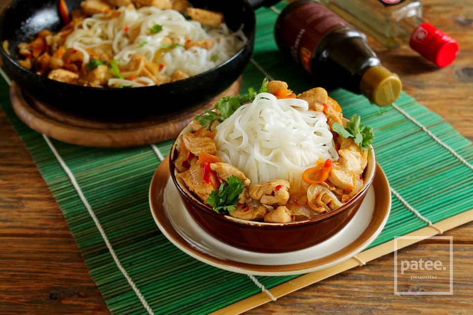 Курица с рисовой лапшой - Шаг 15