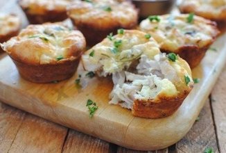 Куриные маффины с шампиньонами