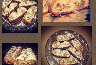 Кекс с грушами,орехами и марципаном