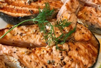 Лосось на контактном гриле Opti Gril TEFAL