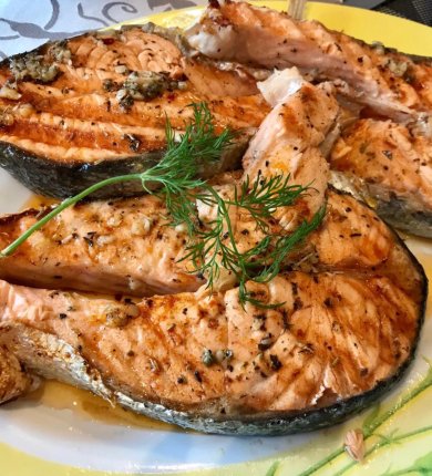 Лосось на контактном гриле Opti Gril TEFAL - Шаг 6