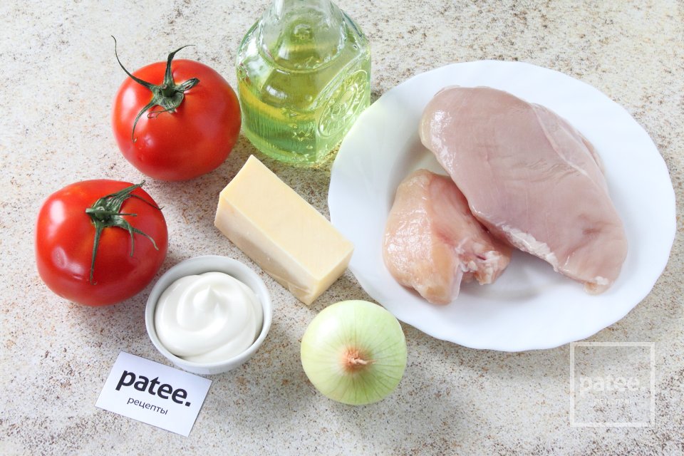 Помидоры запеченные с курицей и сыром - Шаг 1