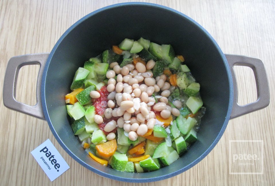 Легкий овощной суп с цуккини и фасолью - Шаг 9