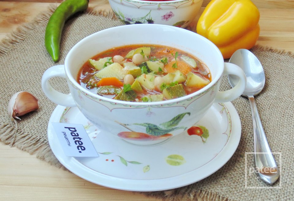Легкий овощной суп с цуккини и фасолью - Шаг 14