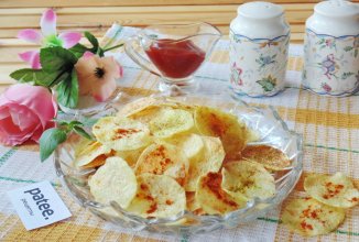 Домашние картофельные чипсы в микроволновке