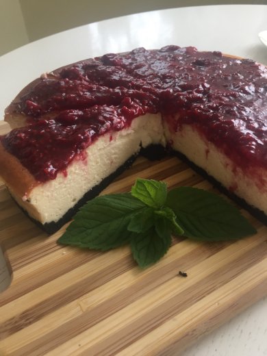 Классический чизкейк "Нью-Йорк" с малиновым соусом - Шаг 11