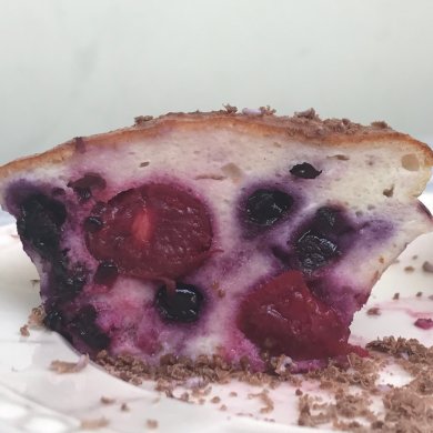 творожный маффин с черникой и вишней - Шаг 12