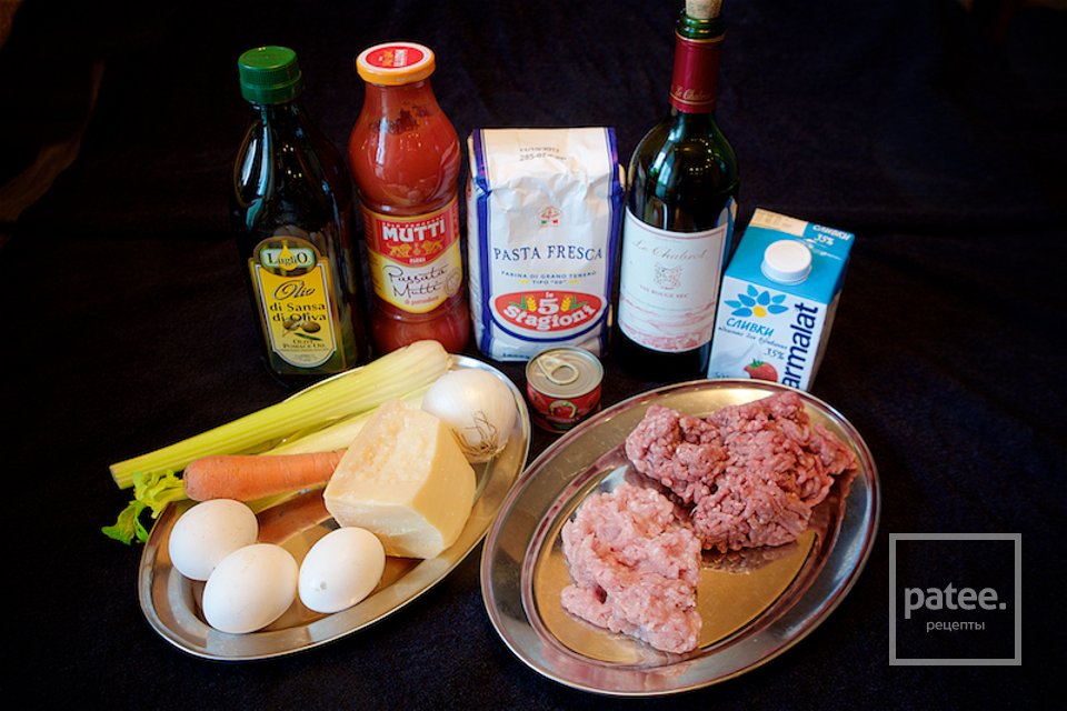 Тальятелле с рагу Болоньезе - Шаг 1