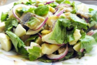 Салат с сельдью "Отпад"