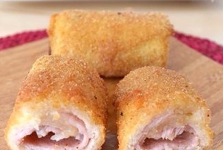 Рулетики с сыром и ветчиной за 15 минут