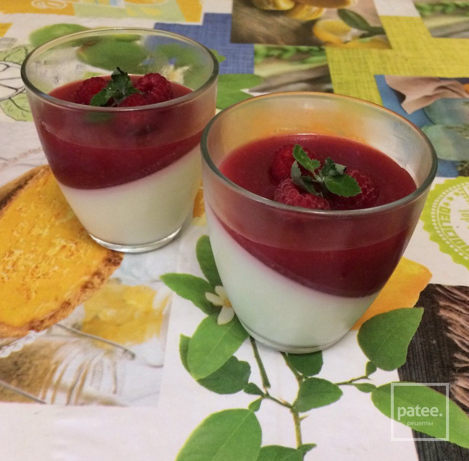 Малиновая панна котта (панакота) - Шаг 8