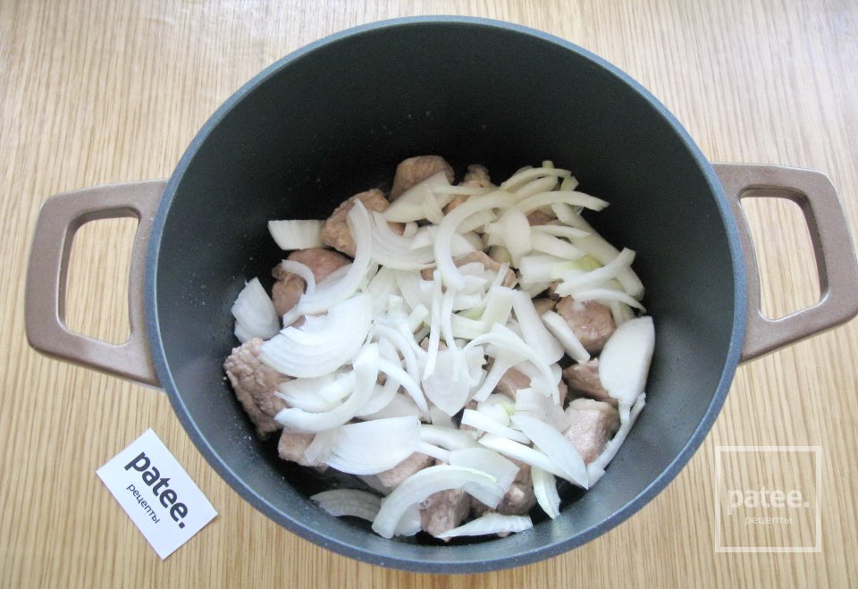 Свинина с куриной печенью в красном вине - Шаг 4