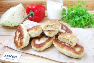 Жареные пирожки с капустой на кефире