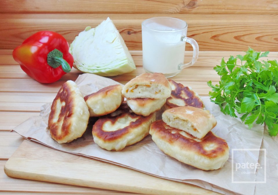 Жареные пирожки с капустой на кефире - Шаг 19