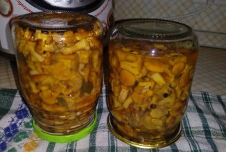 Лисички маринованные