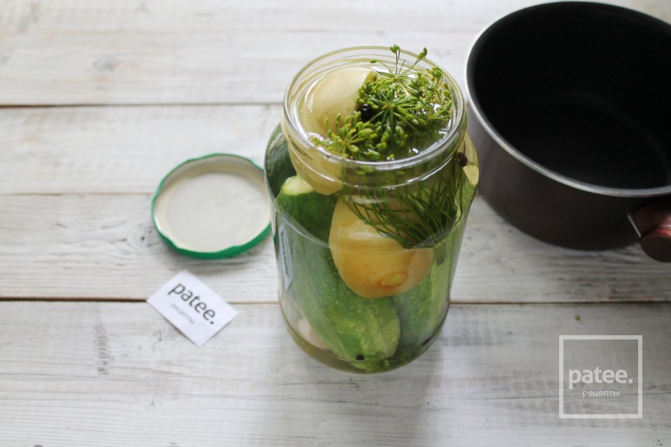 Маринованные огурцы с яблоком и лимонной кислотой - Шаг 18