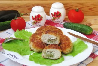 Мясные зразы с баклажанами