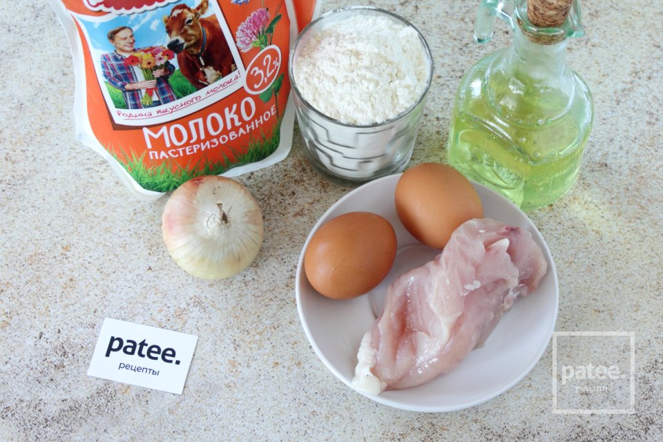 Блины с курицей - Шаг 1