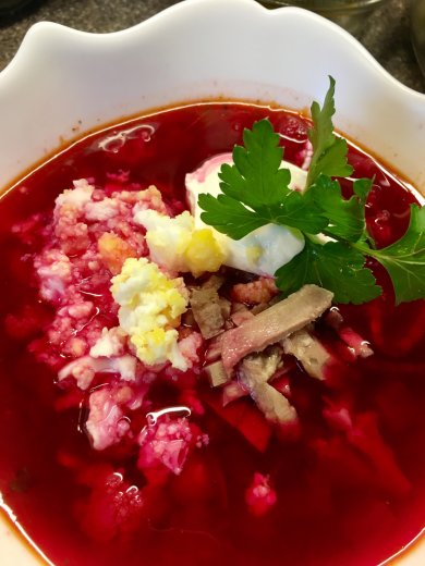 Воскресный свекольник с цветной капустой и телячьими язычками. - Шаг 12