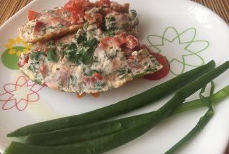 Пп омлет с овощами