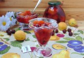 Варенье из вишни и абрикосов