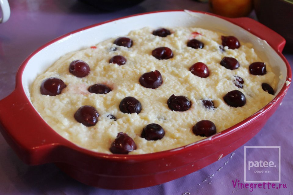 Манная запеканка с вишней - Шаг 10