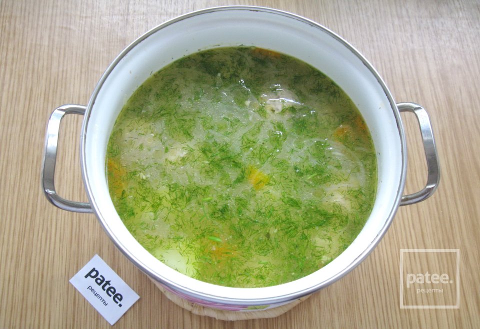 Суп с фунчозой и мясными фрикадельками - Шаг 13