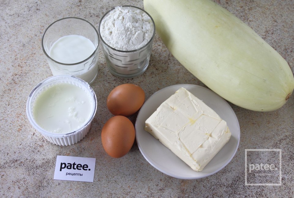 Киш лорен с кабачком и брынзой. - Шаг 1