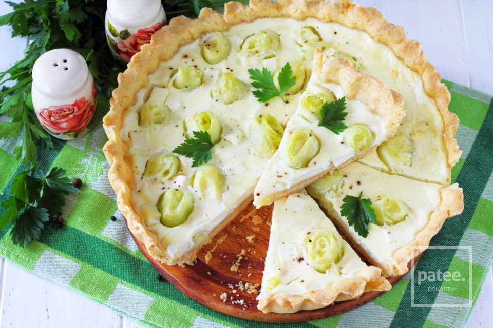 Киш лорен с кабачком и брынзой. - Шаг 14