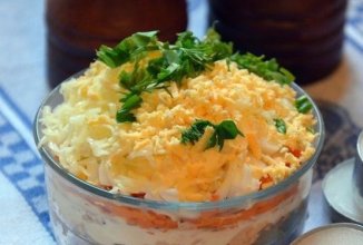 Слоеный салат «Рыжик»