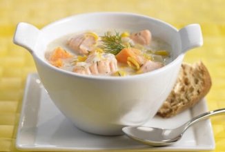 Картофельный чаудер с рыбой