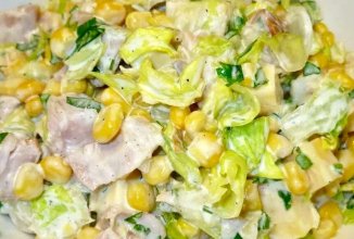 Куриный салат с медово-горчичной заправкой