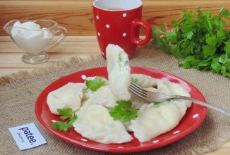 Вареники с соленым творогом