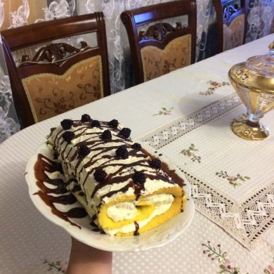 Бисквитный рулет - Шаг 18