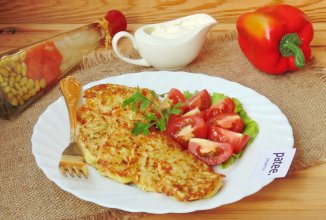 Оладьи кабачковые с сыром и болгарским перцем