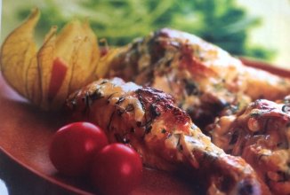 Цыплёнок в сливочном соусе с укропом.