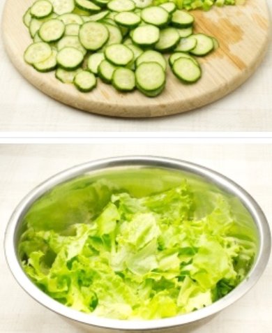 Зеленый салат с тунцом - Шаг 1