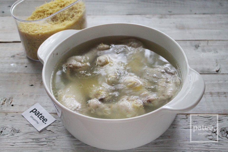 Суп с куриными крылышками и вермишелью - Шаг 15