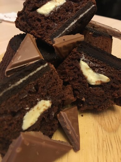 Шоколадные кексы с печеньем "Oreo"