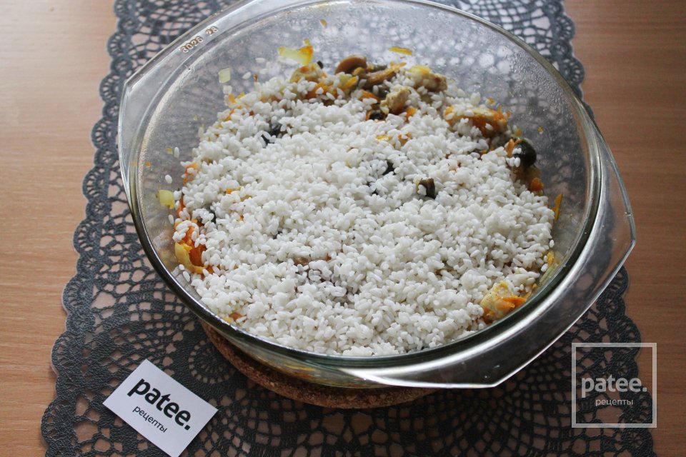 Плов с курицей и грибами - Шаг 14