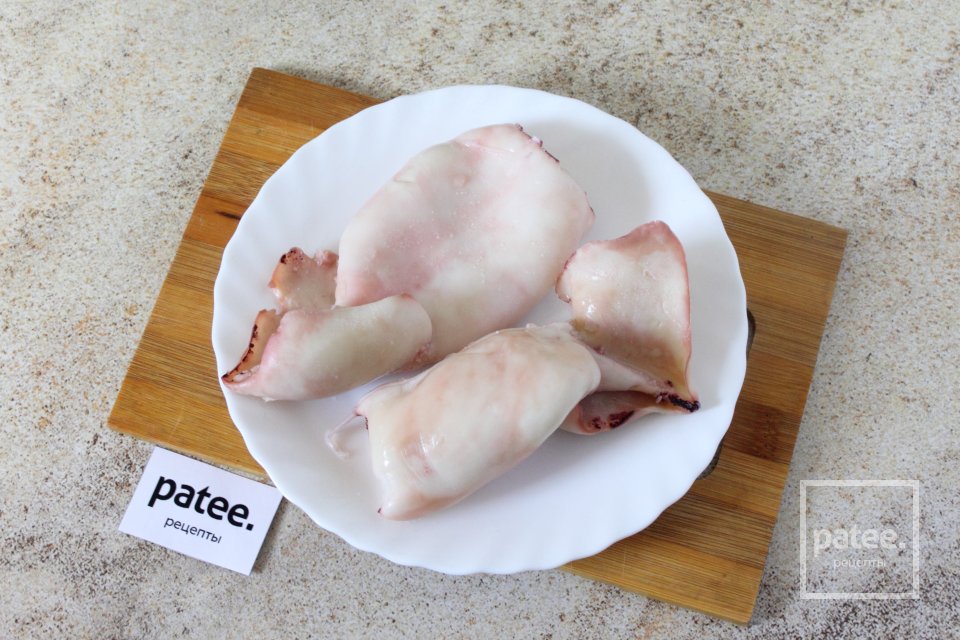 Салат с морской капустой и кальмарами - Шаг 5