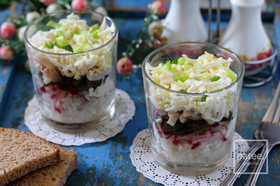 Салат с морской капустой и кальмарами - Шаг 14