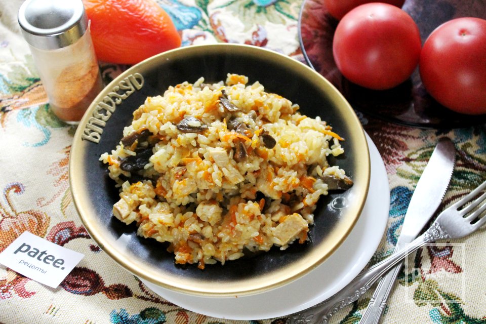 Плов с курицей и грибами - Шаг 17