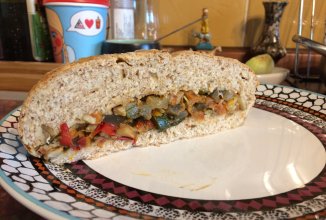 Постный пирог с овощами