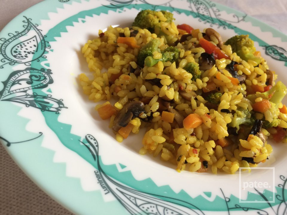 Золотой 🥇 рис 🍚 с овощами 🥗 - Шаг 7